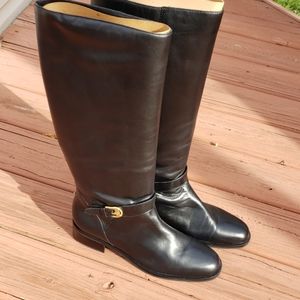 Etienne Aigner Black Leather Boots